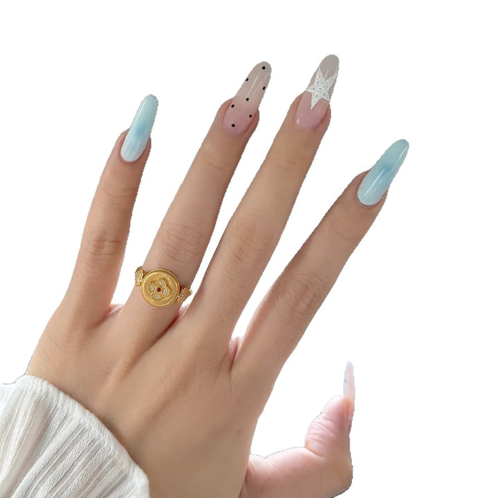 Artistic Press-On Nails with Unique Patterns