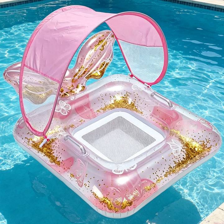 Inflatable Pool Lounger with Sun Canopy Kalsten