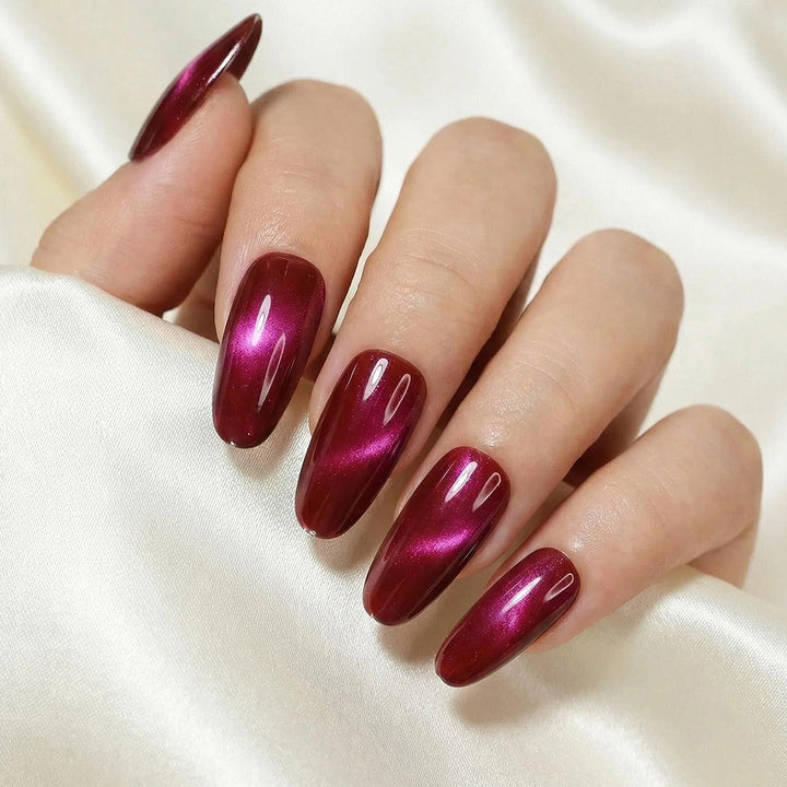 Glossy Almond-Shaped Press-On Nail Extensions Kalsten