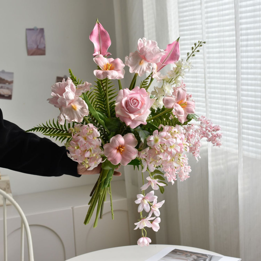 Lifelike Artificial Floral Bouquet Arrangement
