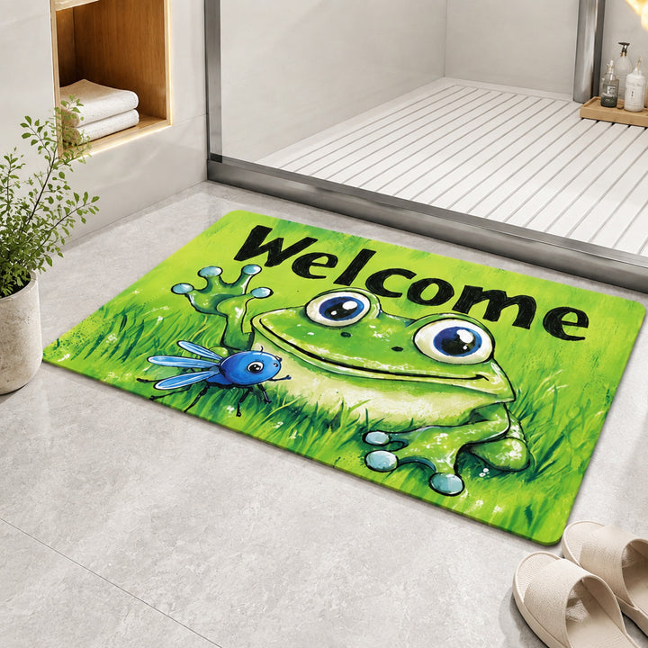 Cute Cartoon Frog Welcome Mat Kalsten