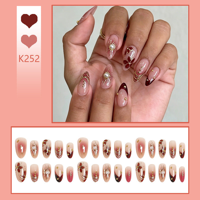Elegant Artificial Nail Collection with Glitter Motifs Kalsten