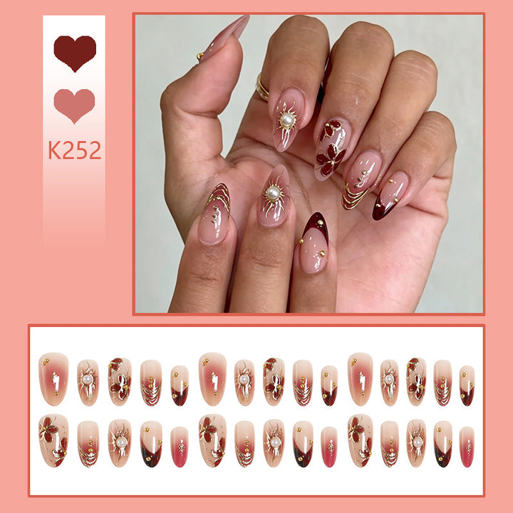 Elegant Artificial Nail Collection with Glitter Motifs Kalsten