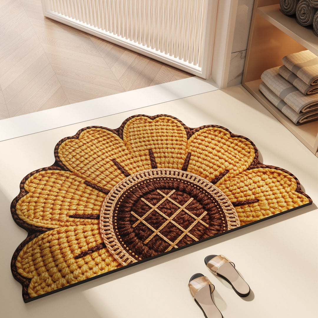 Floral Design Bath Mat