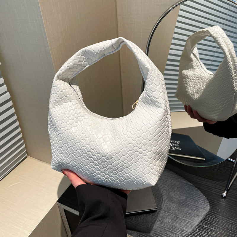 Textured Faux Leather Hobo Bag Kalsten