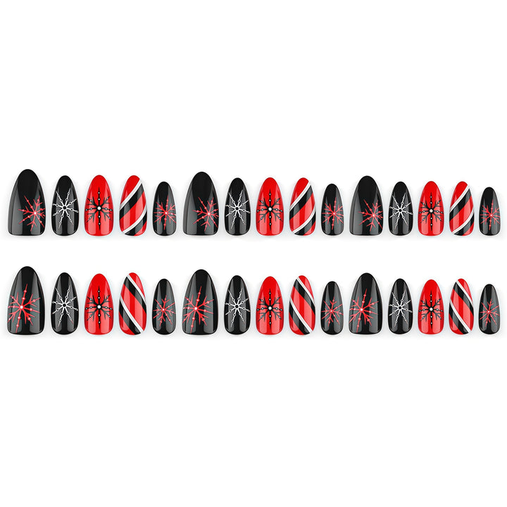 Acrylic Nail Set with Modern Geometric Design Kalsten