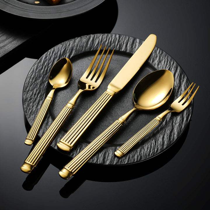 Elegant dessert spoon with exclusive surface design Kalsten