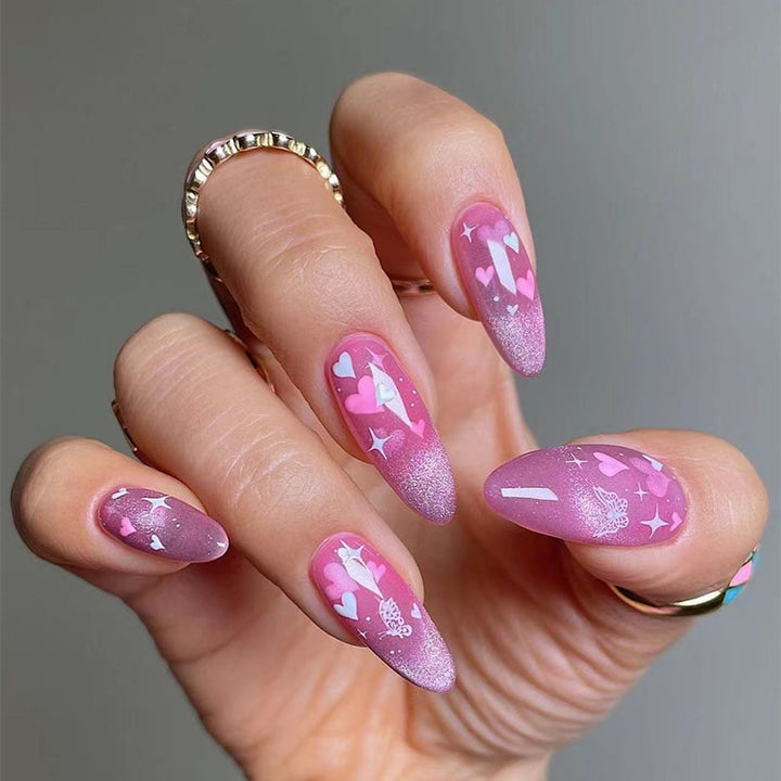 Artificial nail decoration in romantic heart design Kalsten