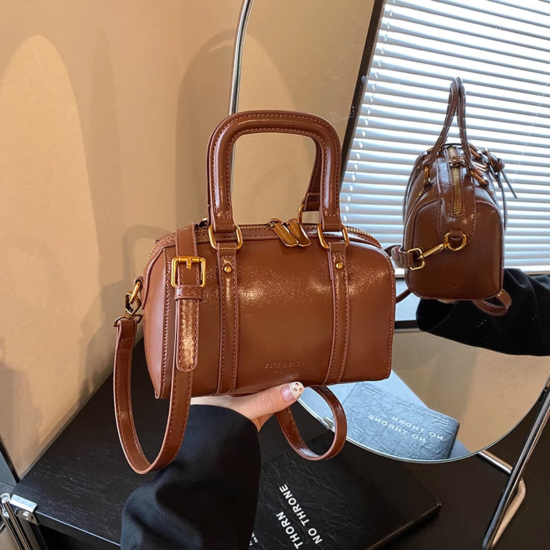 Soft Leather Handheld Satchel Kalsten