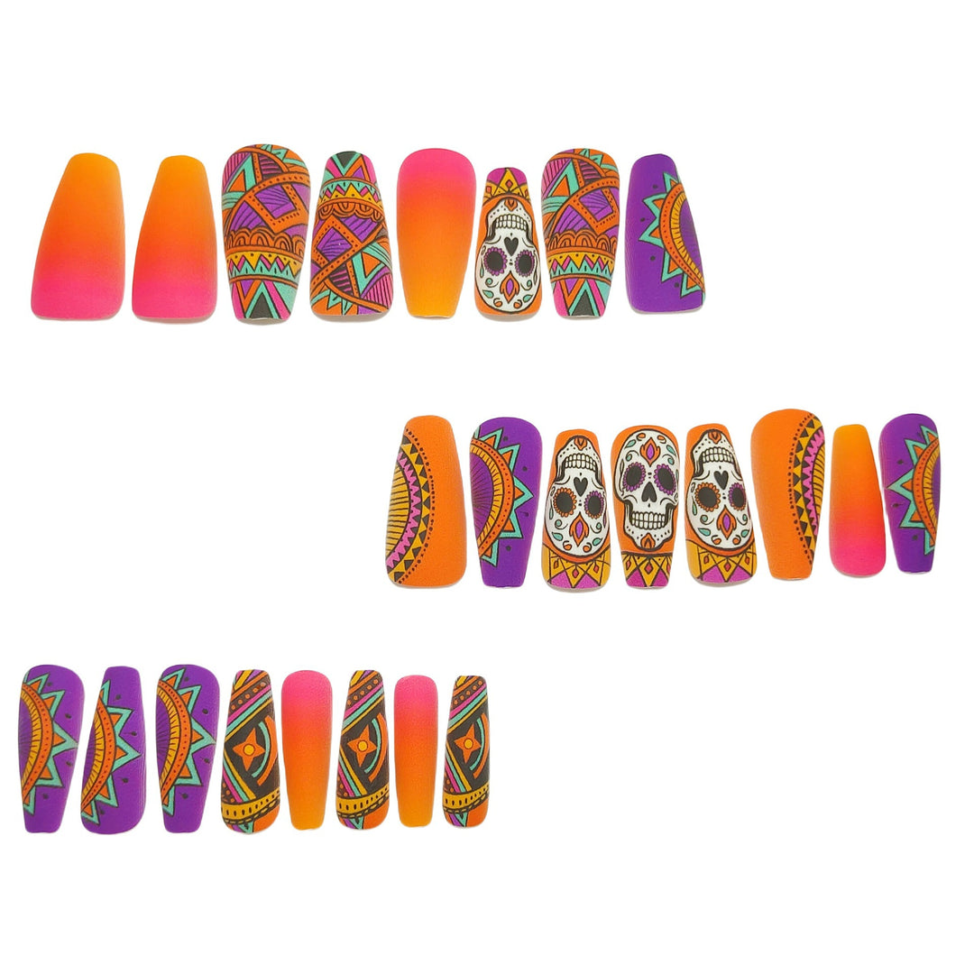 Creative skull design artificial nails Kalsten