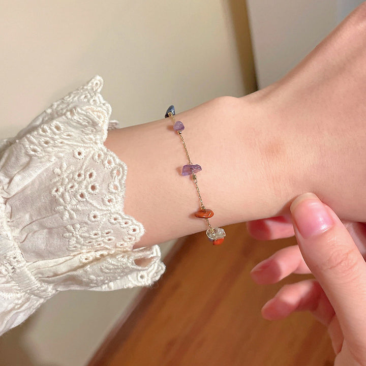 Delicate Gemstone Charm Bracelet Kalsten