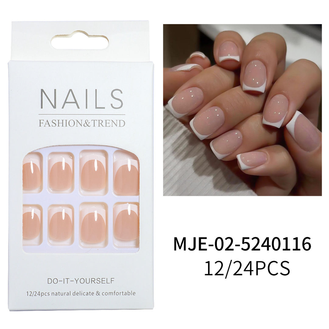 Elegant French Tip Press-On Nail Set Kalsten 1787225130