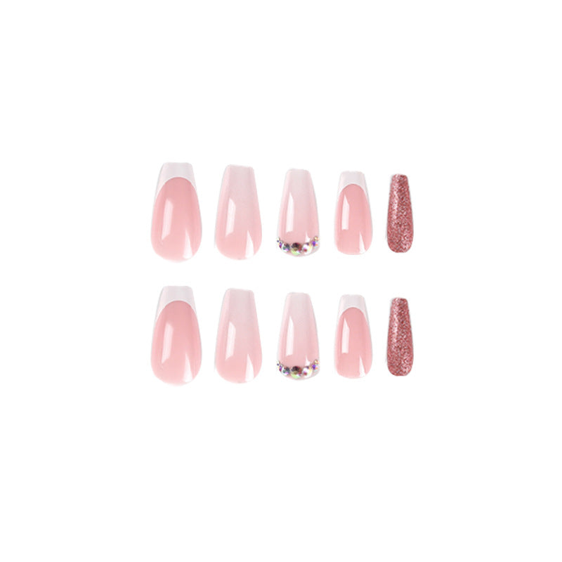 Glamorous artificial nails with rhinestone accents Kalsten