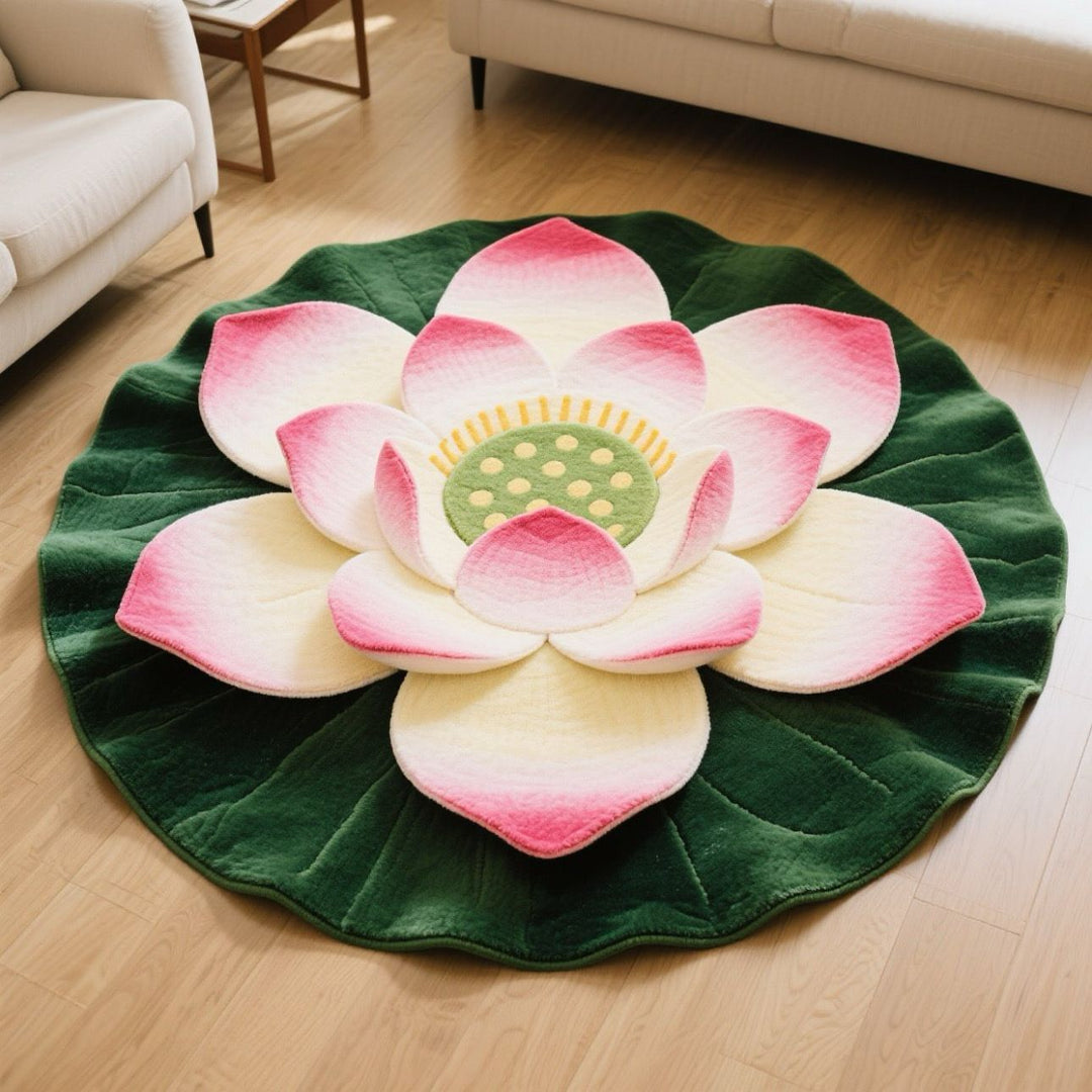 Floral Lotus-Shaped Area Rug Kalsten
