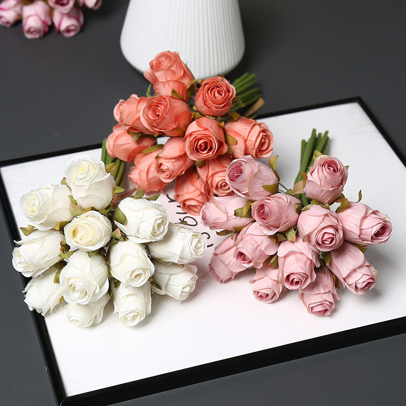 Elegant Faux Rose Bouquet for Home Decor