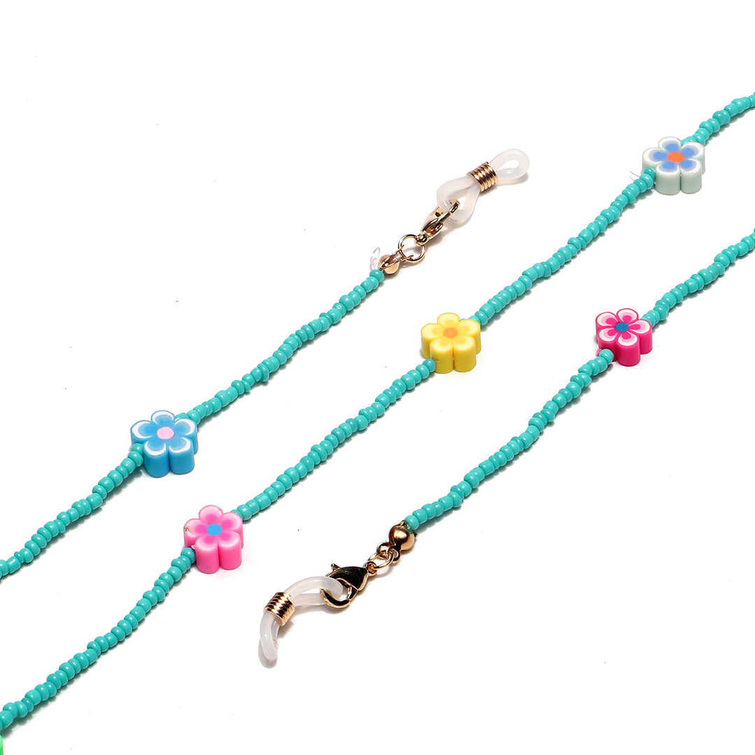 Decorative Flower Beaded Eyewear Chain Kalsten