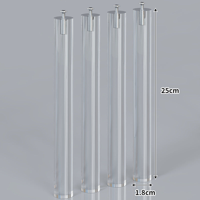 Large Wall-Mounted Clear Acrylic Floating Display Shelf Panel with Pre-Drilled Standoffs