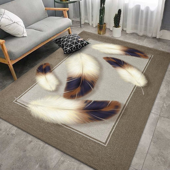 Artistic Feather Pattern Carpet