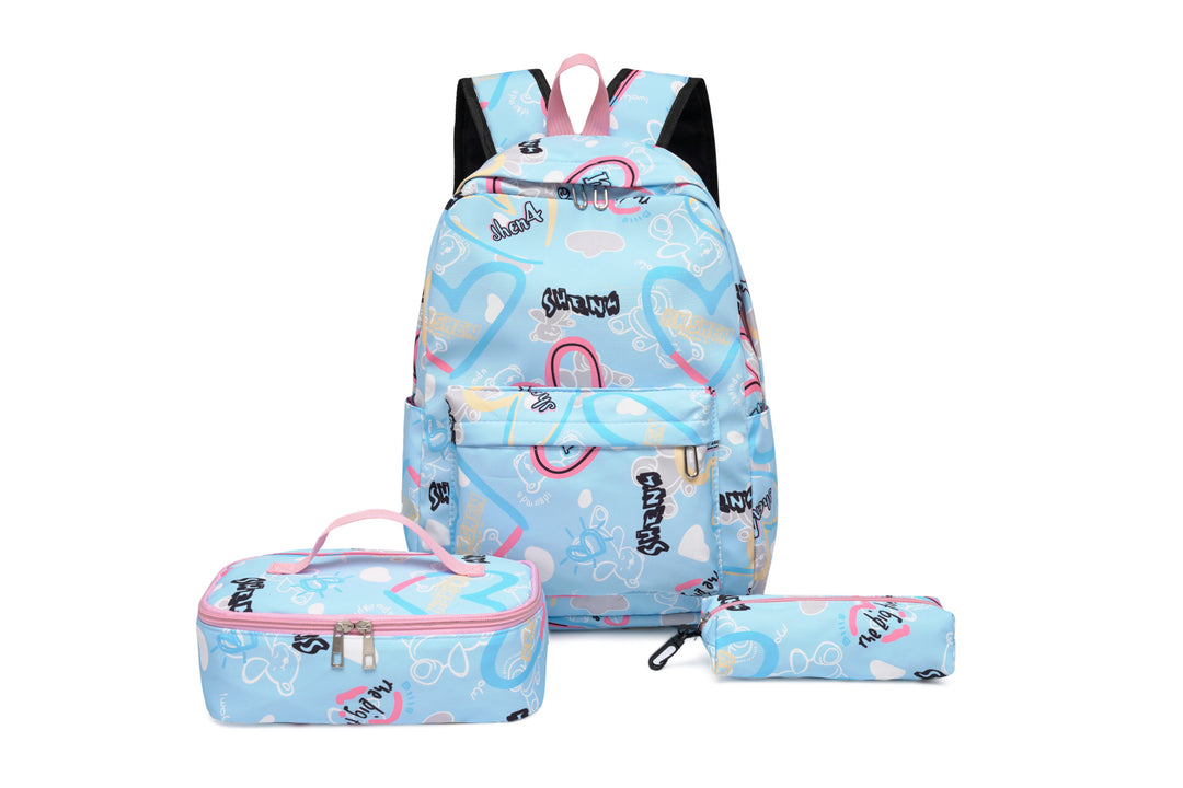 Backpack set with insulated lunch box and pencil case Kalsten