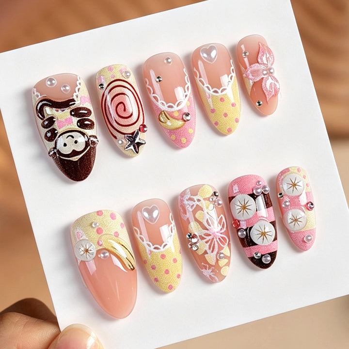 Playful art nails with unique designs Kalsten