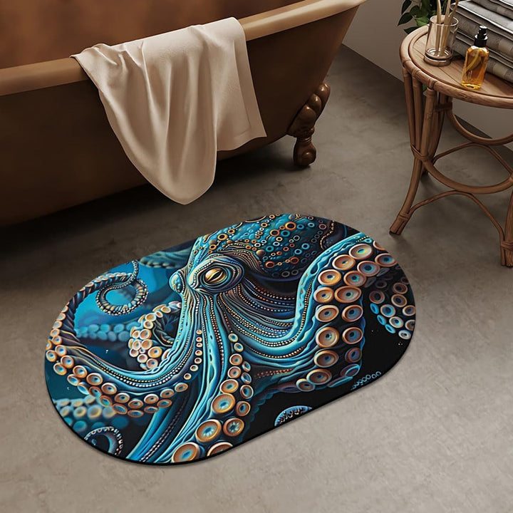 Luxurious Abstract Marble Design Bath Mat