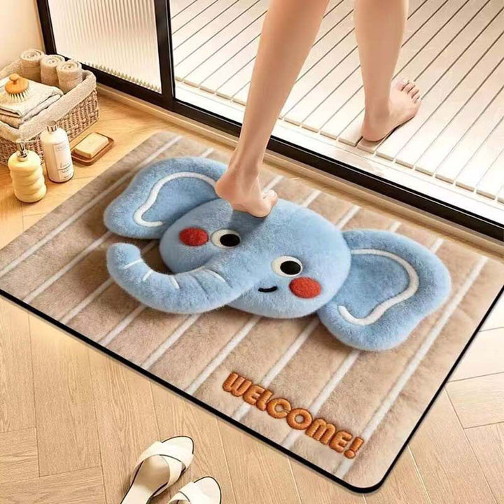 Cute Puppy Design Bath Mat