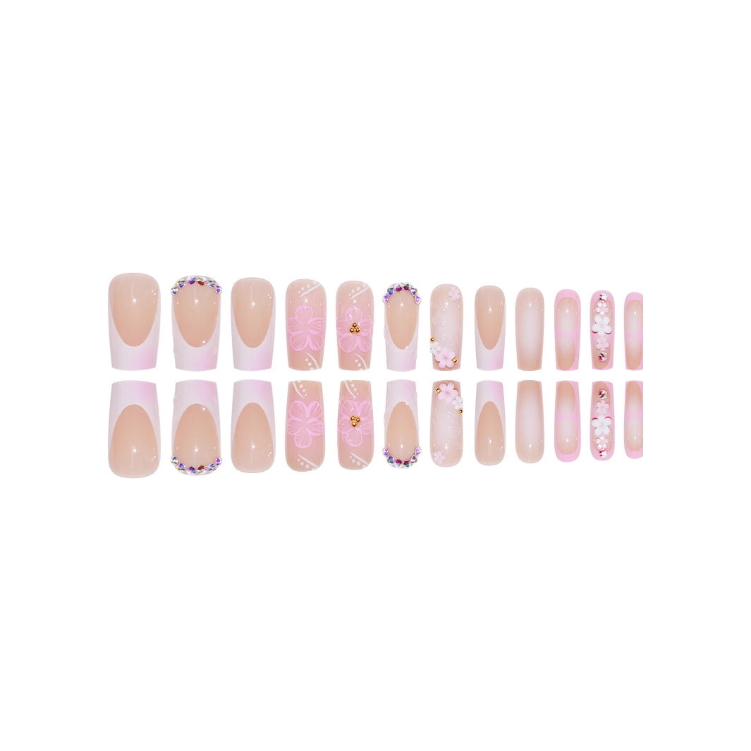 Decorative Floral Press-On Nail Art Set Kalsten