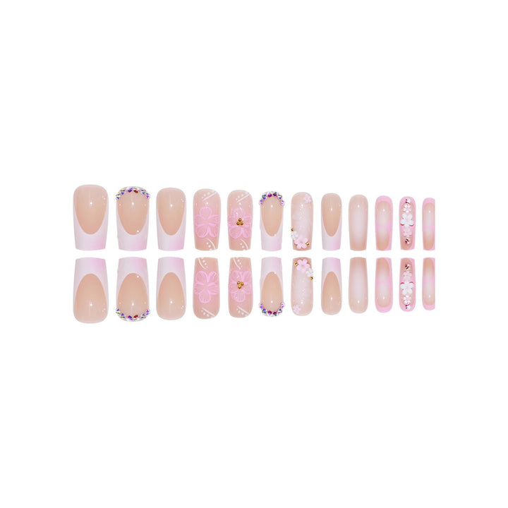 Decorative Floral Press-On Nail Art Set Kalsten
