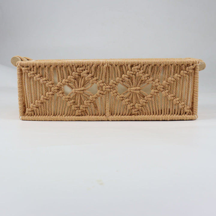 Storage basket with macrame pattern Kalsten