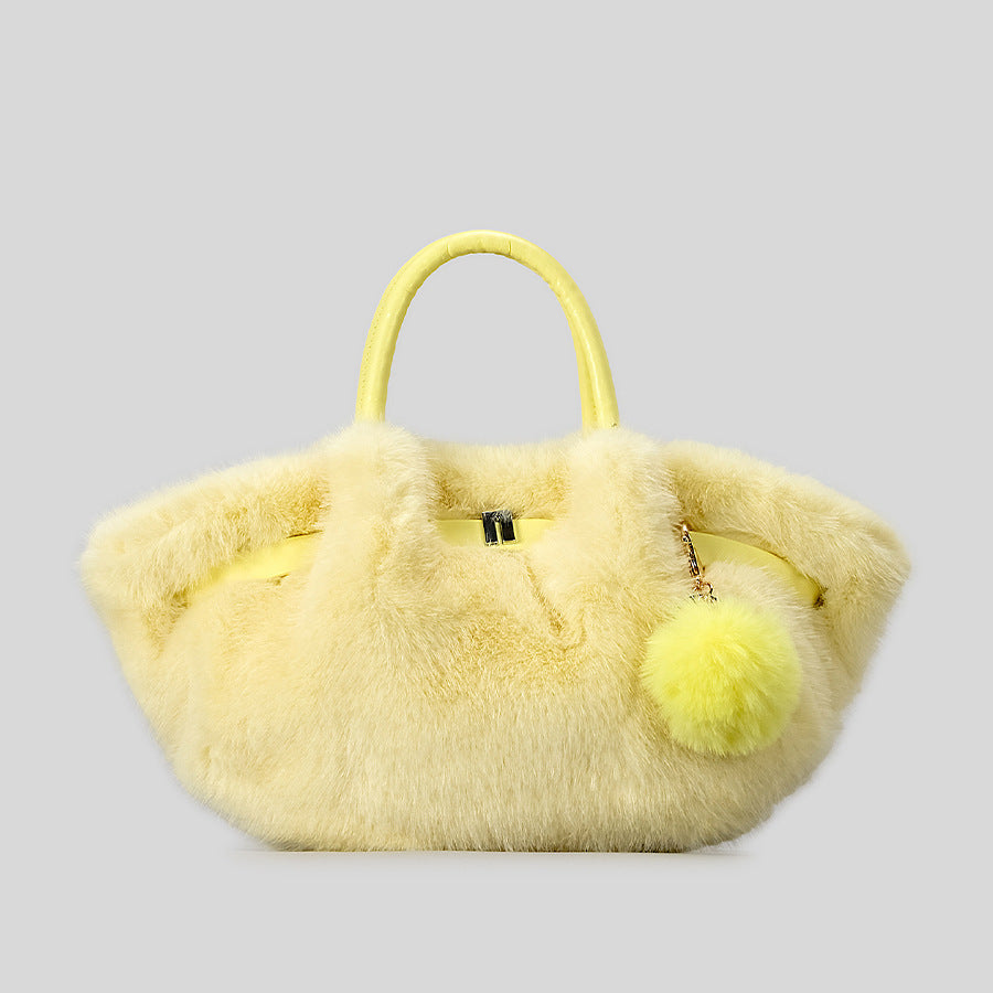 Plush Faux Fur Handbag