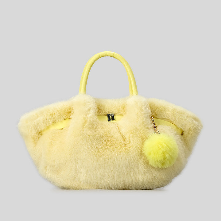 Plush Faux Fur Handbag