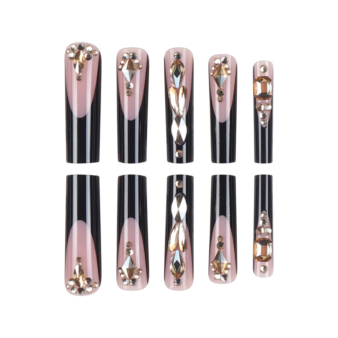 Luxury Rhinestone-Embellished Stiletto Press-On Nails Kalsten