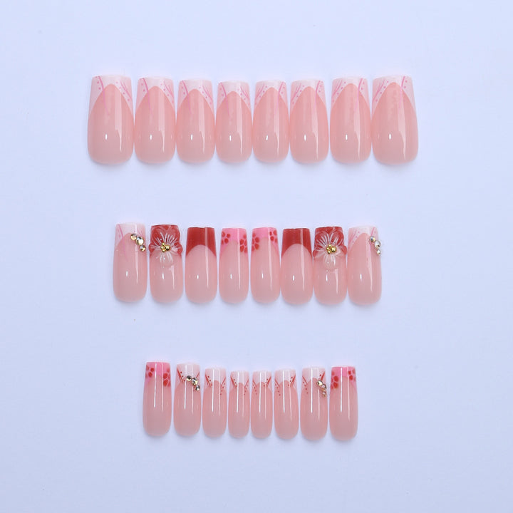 Decorative Floral Press-On Nail Art Kit Kalsten