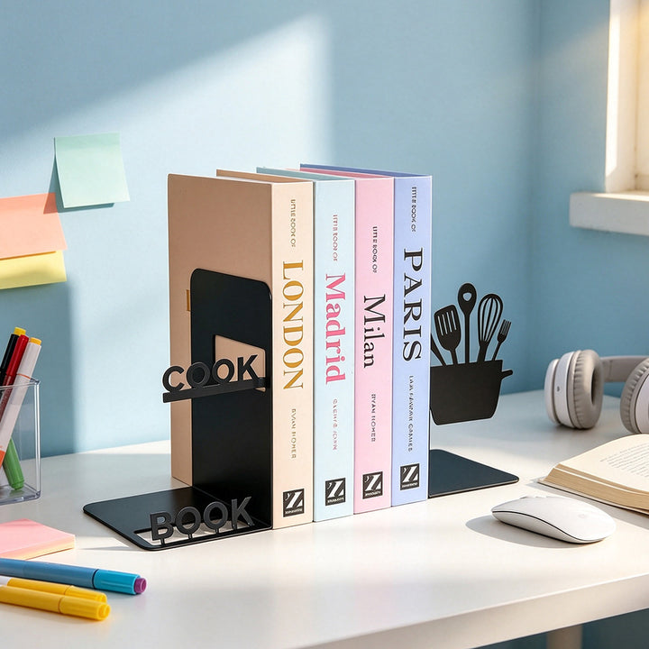 Artistic Metal Bookends  1789402241