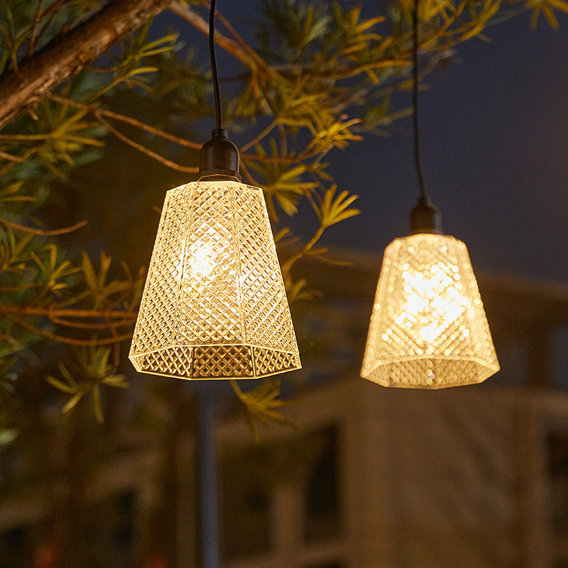 Crystal-Pattern Solar Pendant Light USB Rechargeable LED Kalsten