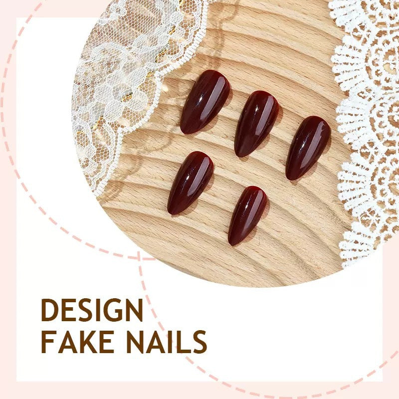 Acrylic nail set with elegant pointed accents Kalsten