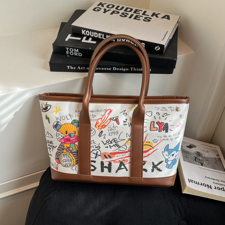 WoPlayful Illustrated Canvas Tote Bag Kalsten