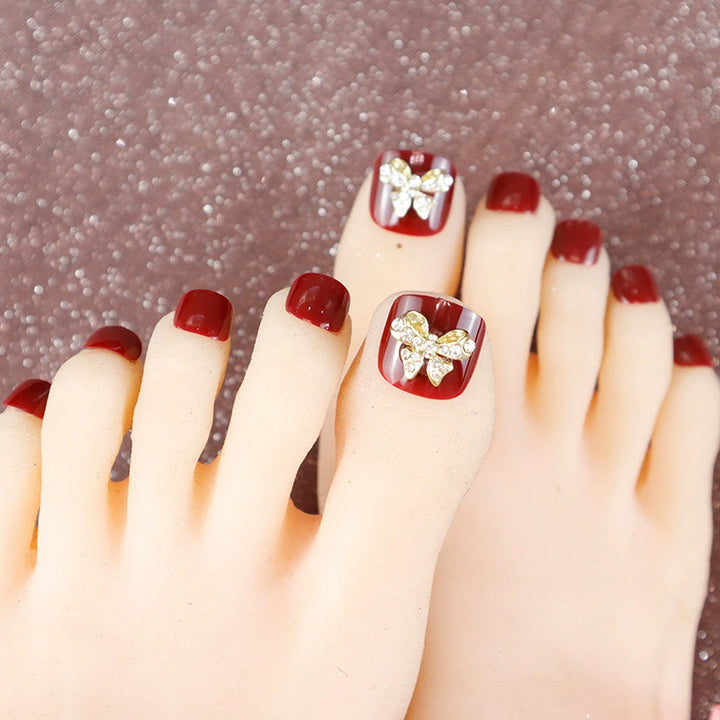 Premium Decorative Press-On Toenail Set Kalsten