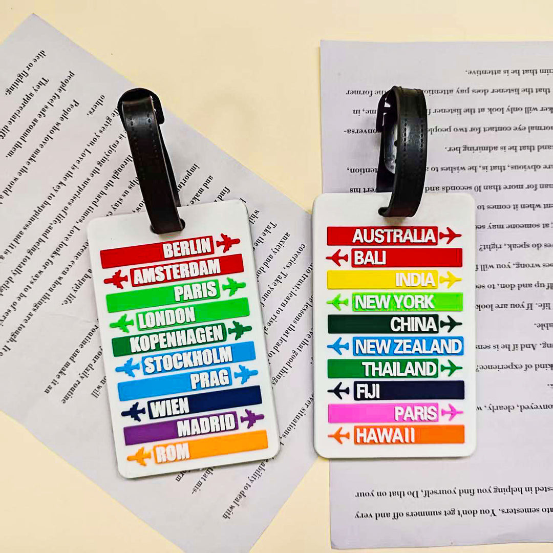 Unisex Travel-Themed Luggage Tag Kalsten