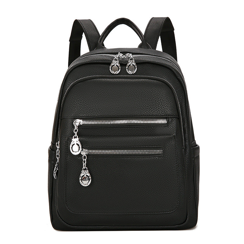 Stylish Multi-Pocket Leather Backpack Kalsten