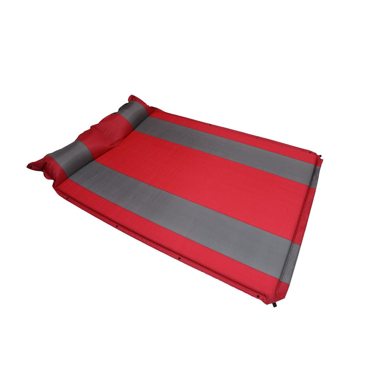 self-inflating double camping mattress with integrated headrest Kalsten