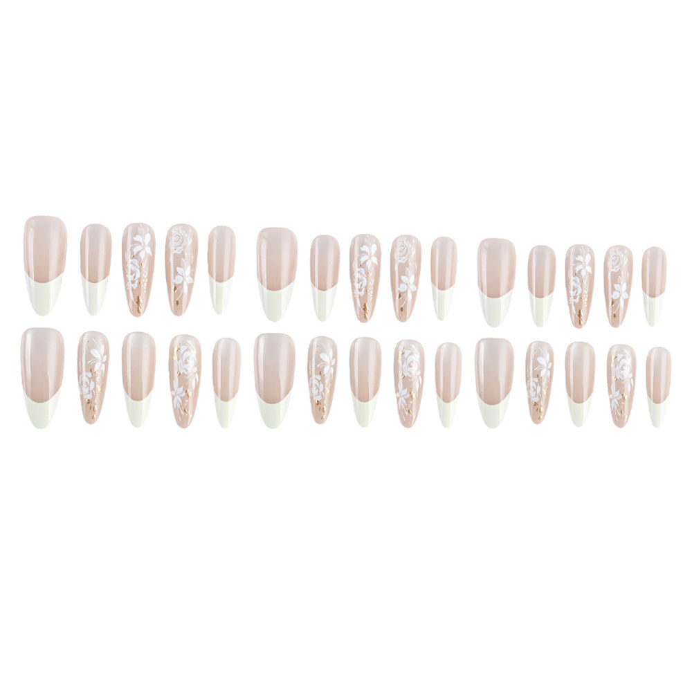 Elegant Floral Gel Nail Art Set Kalsten