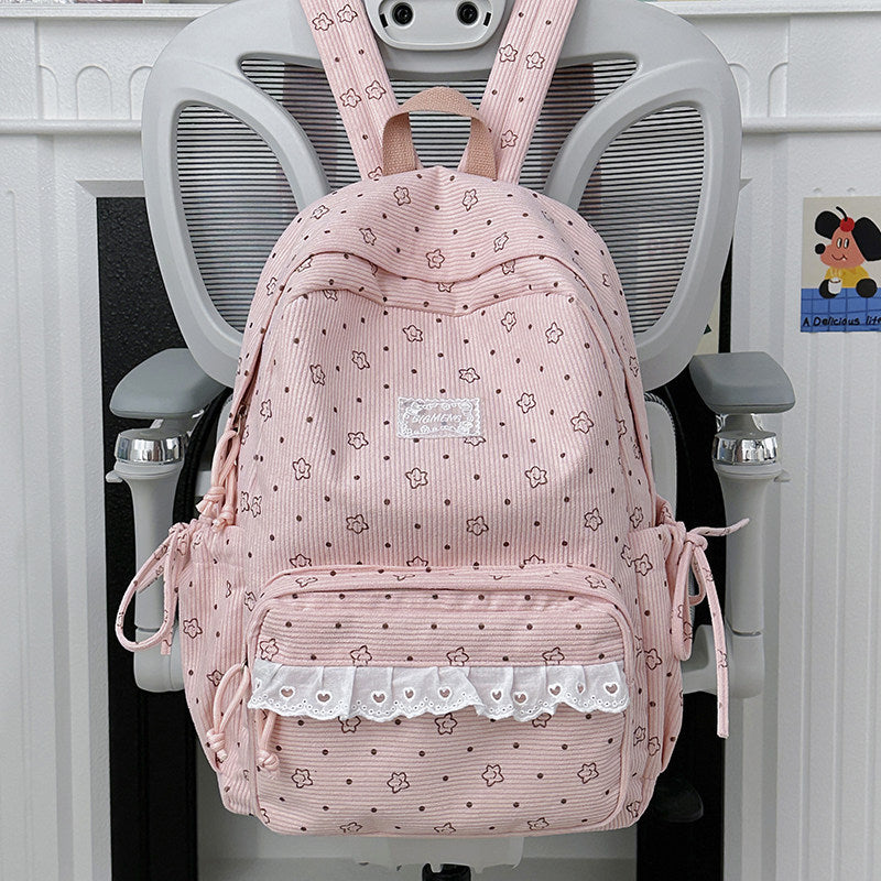 Playful Floral Print Backpack