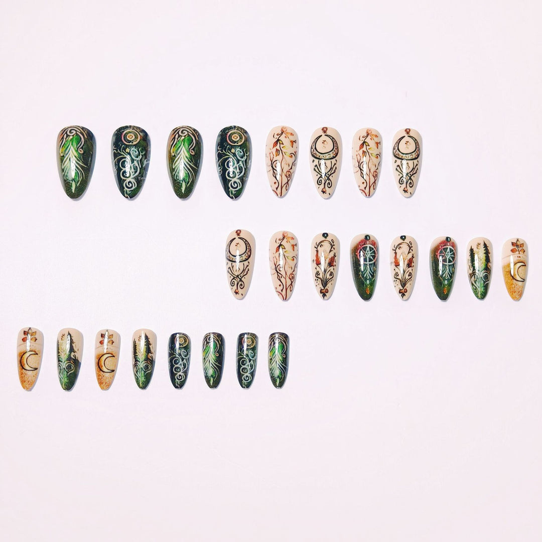 Artistic Celestial-Themed Nail Art Kalsten