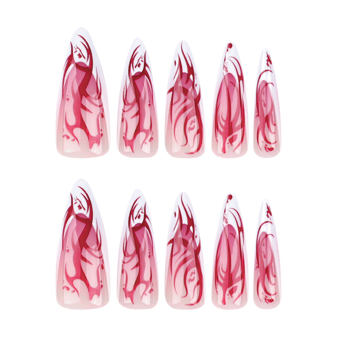 Artful stiletto nails with artistic gradient Kalsten
