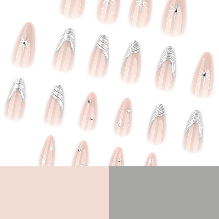 Artistic nail extensions with delicate designs Kalsten