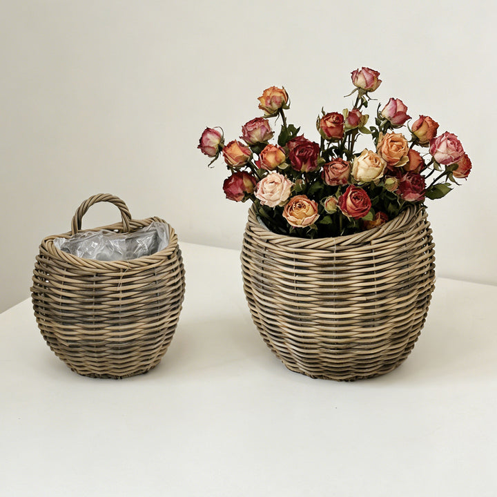 Decorative storage basket with handle Kalsten