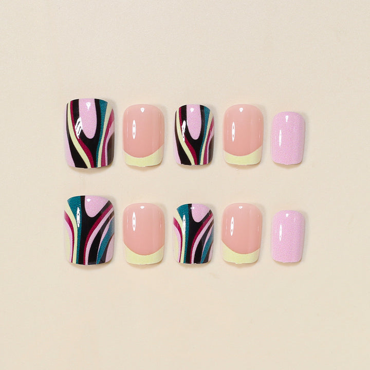 Artistic French Tip Nail Design Kalsten