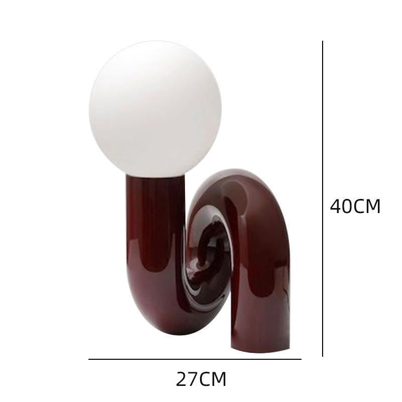Artistic Table Lamp with Unique Swirl Design