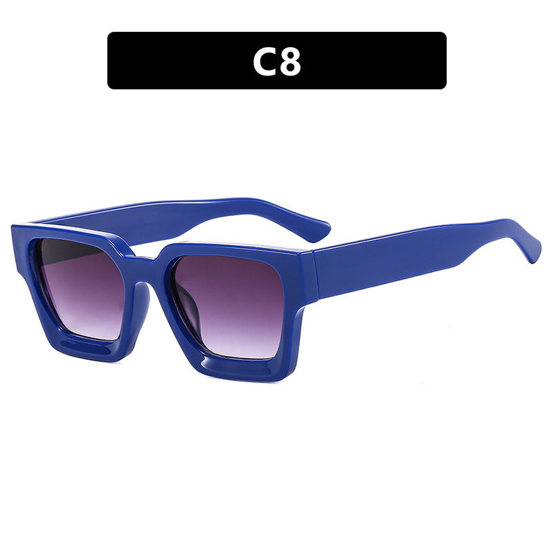 Ladies fashionable square sunglasses with yellow lenses Kalsten